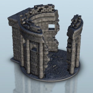 Ruins 34 - STL 3D Printing scenery terrain architecture Bolt Action Flames of War