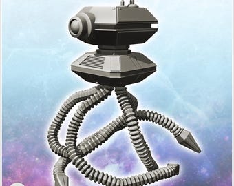 Surveillance drone with quadruple tentacles (1) - STL 3D Printing Science Fiction Future Space