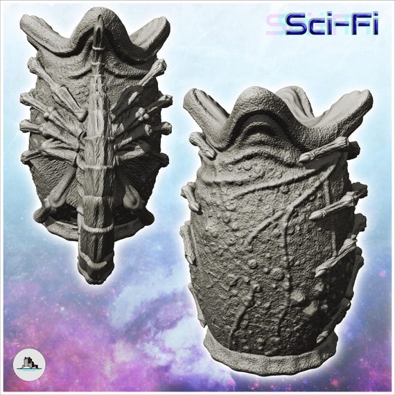 Alien Egg Mug (29) - STL 3D Printing Post-apo Apocalypse SF