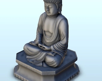 Statua di Buddha seduto in meditazione 1 - architettura arredamento stampa STL 3D Bolt CLASH di Katanas Samurai tempio katana