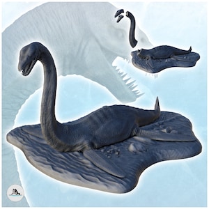 Thalassomedon dinosaur (8) - STL 3D Printing Prehistoric animal HD Paleoart