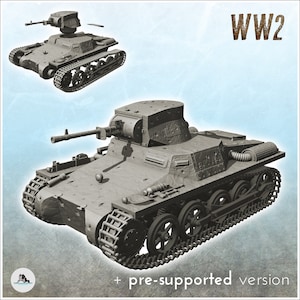 Panzer I Breda - STL 3D Printing World War Two Second German tank Germany Konlfikt 47
