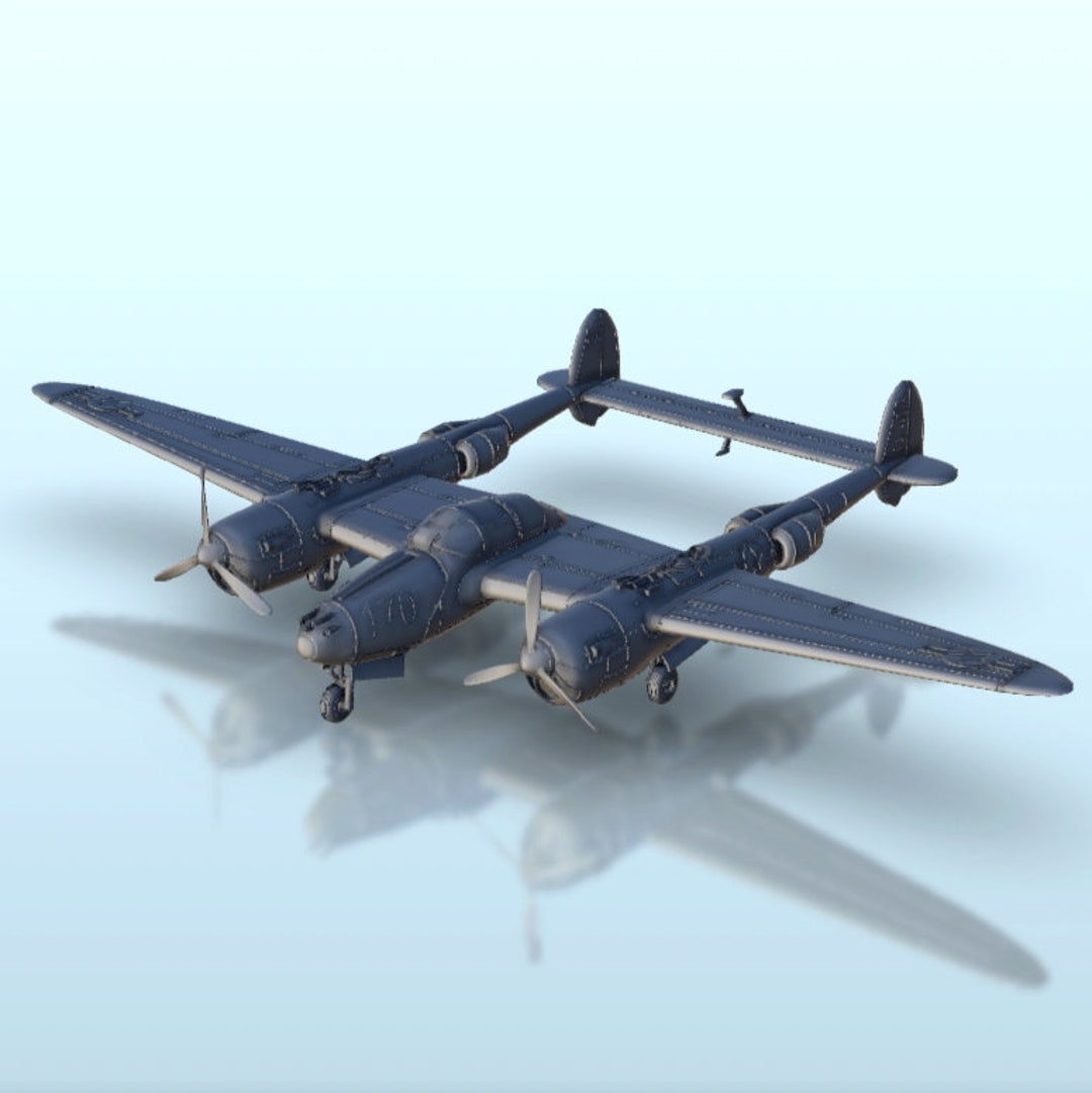 Lockheed P-38 '' Lightning '' - Stl 3D Printing WW2 Second