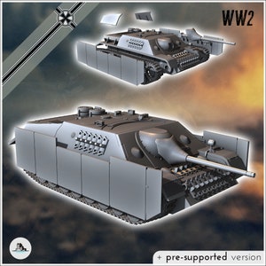 Jagdpanzer IV/70 (V) - STL 3D Printing World War Two Second German tank Germany Konlfikt 47