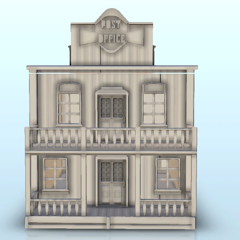 Wild West Post Office Building STL 3D Printing Etsy