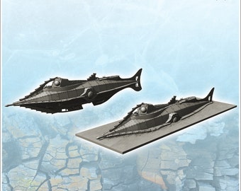 Nautilus ship set (Twenty Thousand Leagues Under the Seas, Jules Verne) - STL 3D Printing Model Pirate Jungle Island Beach Piracy Caribbean