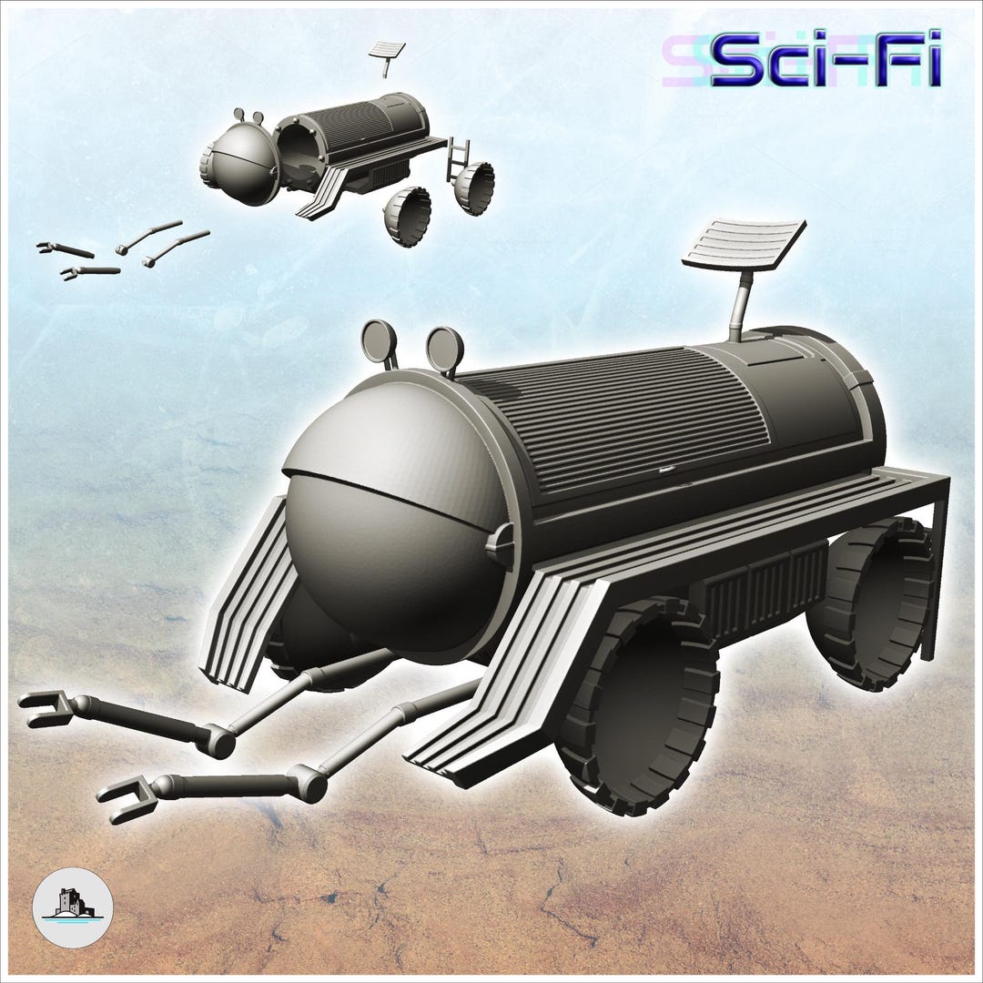 Automated Rover Exploration Vehicle With Double Arms (3) - STL 3D ...