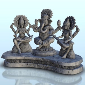 Indische Hindu-Statue von Ganesha - STL 3D-Druck Architektur Dekor Bolt Action CLASH of Katanas Samurai Pacific