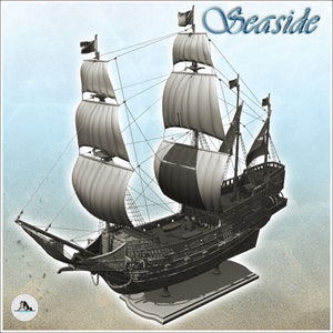 Sailing Ship Galleons With Guns - Pirate Jungle Island Beach Piracy ...