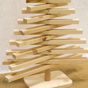 Wooden Christmas Tree, Handcrafted, Natural Wood