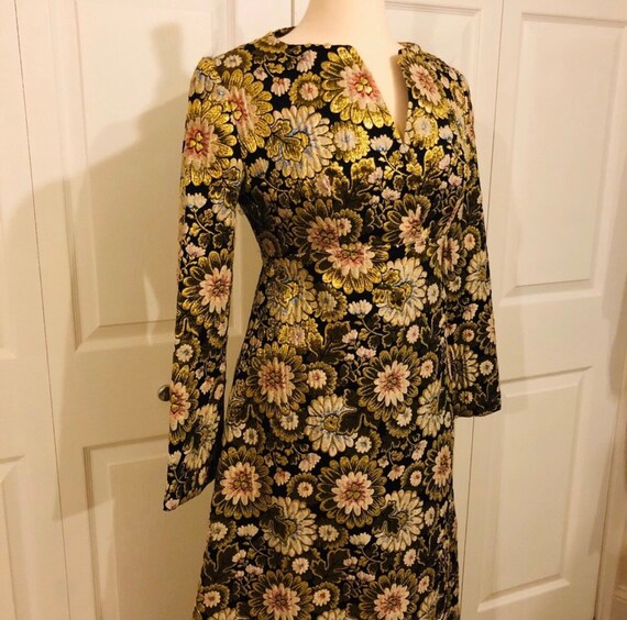 Vintage 60’s Handmade Brocade Dress