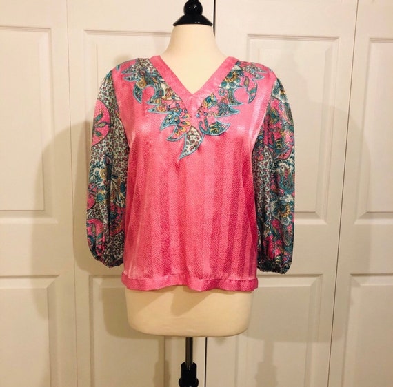 Vintage Diane Freis Georgette Top
