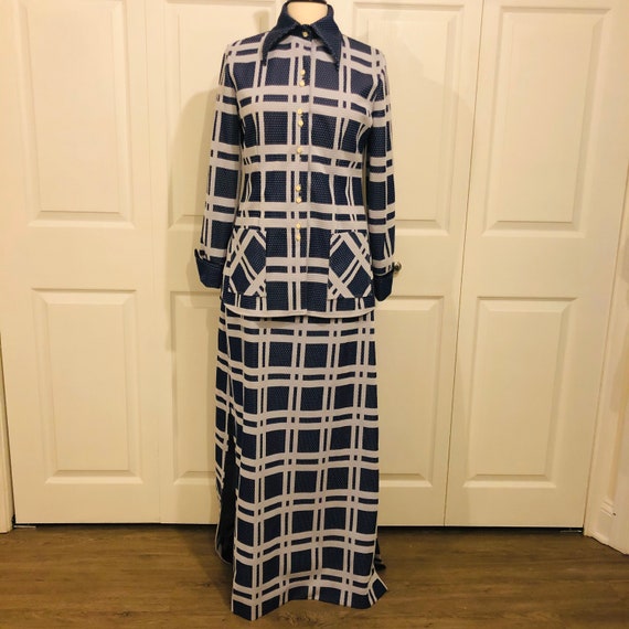 Vintage 70’s Plaid Skirt Set