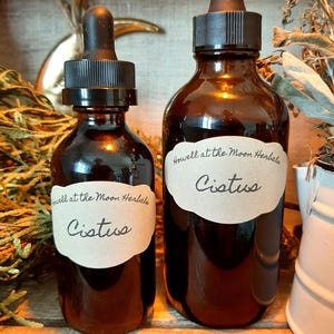 2-4-8 oz Cistus (Cistus incanus) Double-Extract Tincture, made from Organic Cistus