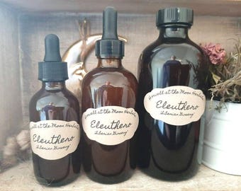 2-4 oz Organic Eleuthero &quot;Siberian Ginseng&quot; (Eleutherococcus senticosus) Double-Extract Tincture