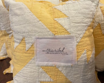 Homemade Vintage Quilt Pillow