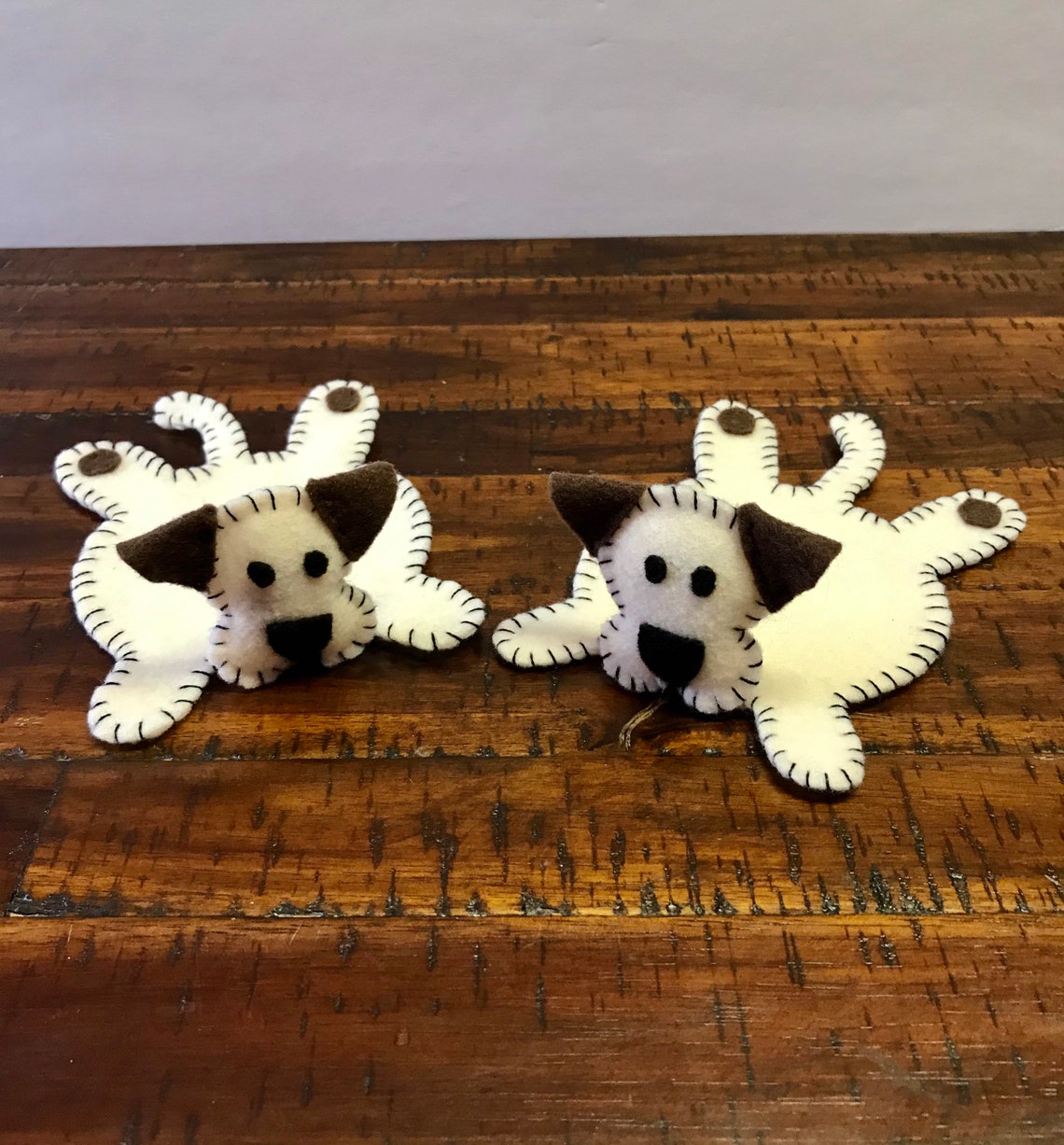 Dog Coasters Felt Animal Coasters Hand Sewn Etsy