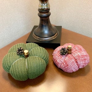 Pumpkins - Winter Fabric Pumpkins - Winter Decorations