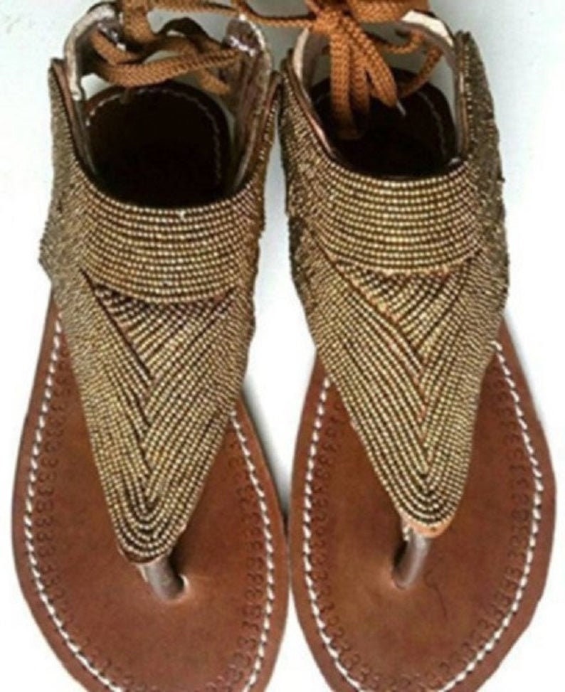 simple leather flip flops