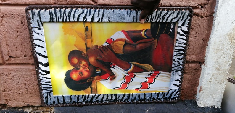 Maasai Natural large Paintings by hand Authentically Made By the MAASAIS