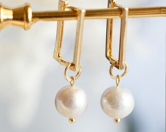 Henley Multi-Way Square Gold Hoop Earrings