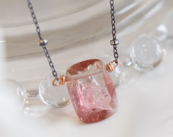 Amabella Bicolour Tourmaline Crystal Necklace