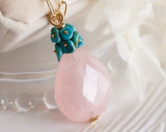 Malia Rose Quartz Gemstone Necklace