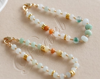 Sabinna Burmese Type A Jadeite Bracelet - Multi color FeiCui Bracelet