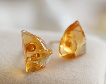 Julissa Natural Citrine Stud Earrings