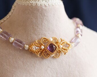 Valery Amethyst Choker Necklace