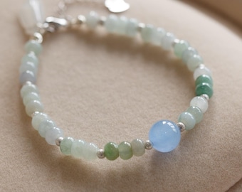 Fiora Burmese Type A Jadeite Bracelet - Multi color FeiCui Bracelet