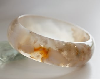 Sakura Cherry Blossom Agate Bangle #SAQ11