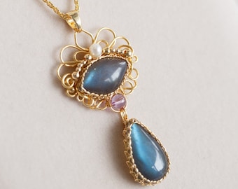Juniper Natural Labradorite Pendant Necklace