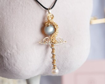 Labradorite Magic Wand Pendant Necklace