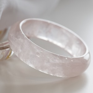 Natural Rose Quartz Crystal Bangle #RQ20