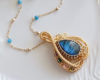 Mikayla Labradorite Gemstone Necklace