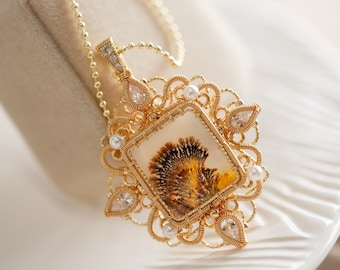 Etheldreda Dendritic Agate Pendant Necklace