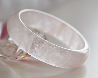 Natural Rose Quartz Crystal Bangle #RQ17