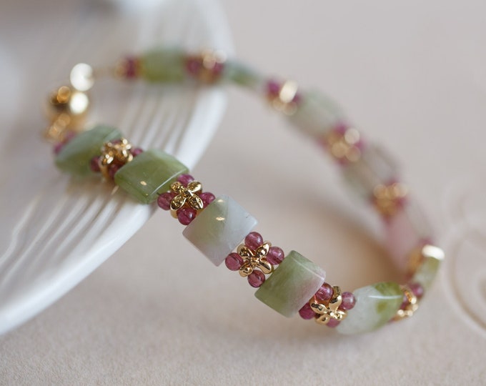 Featured listing image: Novah Bi-Colour Tourmaline Bangle Bracelet