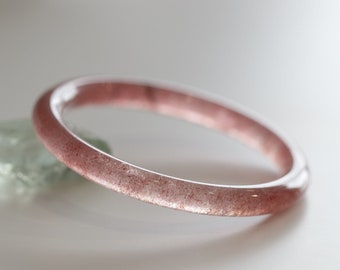 Strawberry Quartz Crystal Bangle #SQ10