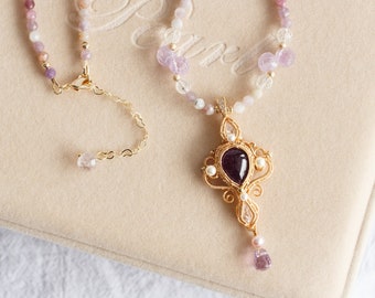 Stace Amethyst Statement Necklace