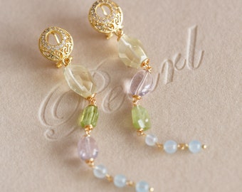 Adelyn Gemstone Dangle Earrings