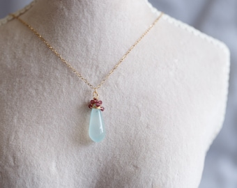 Kimora Green Chalcedony Necklace