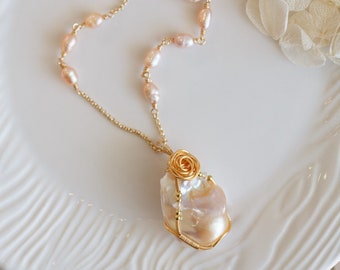 Aiyana Baroque Pearl Pendant Necklace