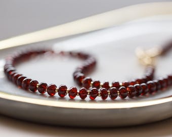 Brynlee Garnet Birthstone Necklace