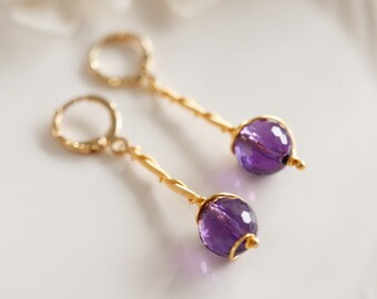 Alice February Stone Amethyst Earrings