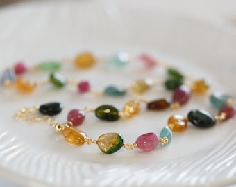 Oaklynn Rainbow Tourmaline Necklace