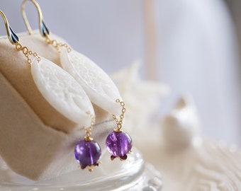 Zadie Jade and Amethyst Dangle Earrings