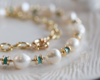 Tory Baroque Pearl Chain Necklace