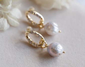 Alexandra Grey Baroque Pearl Earrings